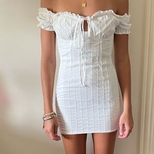 White Corset Stule Dress